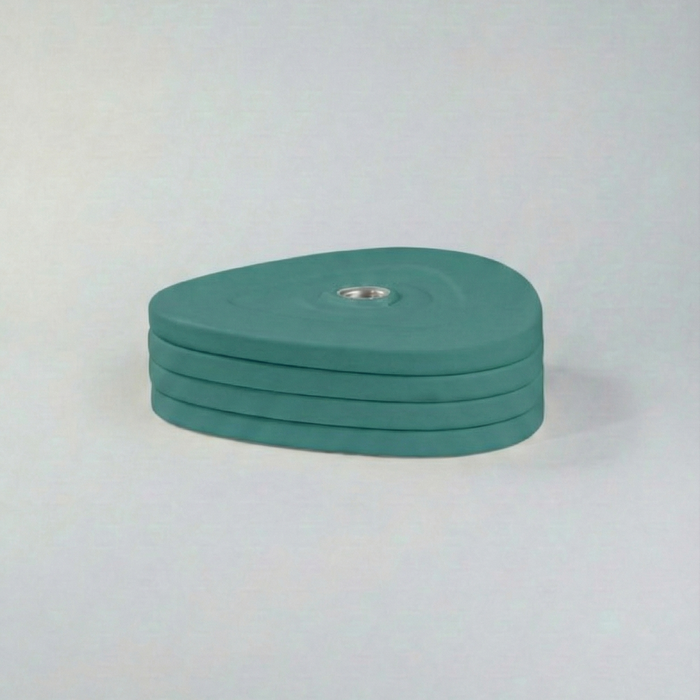 LTM Confidence Boosters in Emerald Green, add-on weight plates for women, 2 lbs each, compatible with LTM Starter Kit, by Lifting The Mood