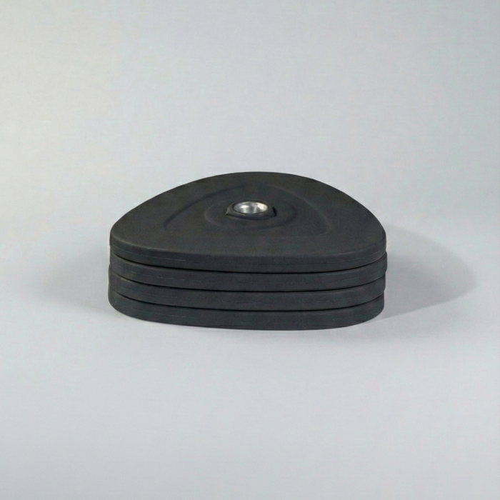 LTM Confidence Boosters in Onyx Black, add-on weight plates for women, 2 lbs each, compatible with LTM Starter Kit, by Lifting The Mood