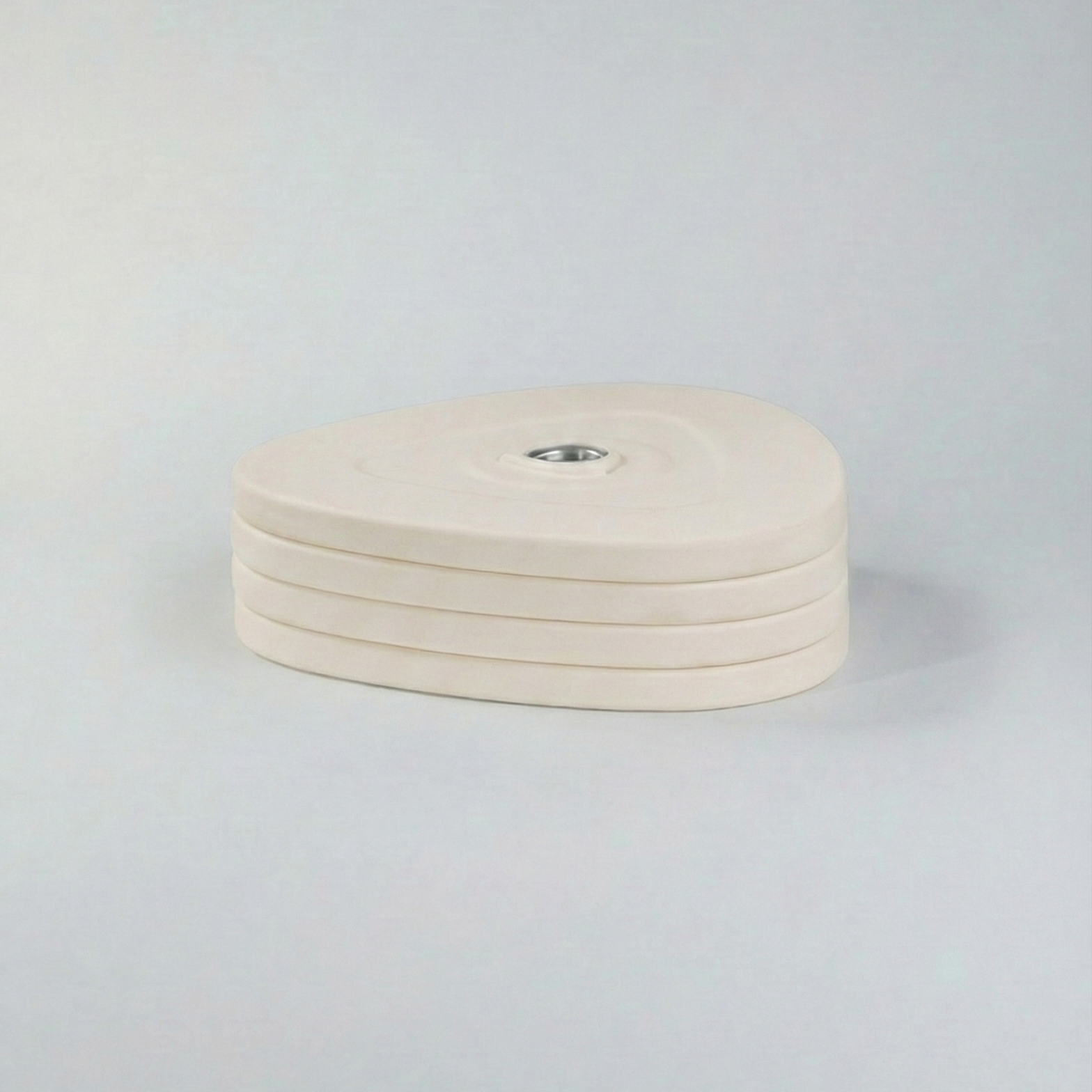 LTM Confidence Boosters in Pearl White, add-on weight plates for women, 2 lbs each, compatible with LTM Starter Kit, by Lifting The Mood